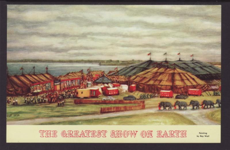 The Greatest Show on Earth,Big Top,Circus Postcard