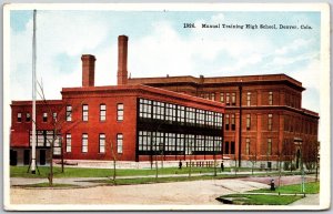 Manual Training High School Denver Colorado CO Roadway & Grounds Postcard