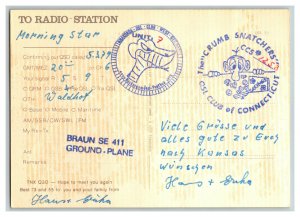 QSL Radio Card From Werthmannweg Mannheim Germany