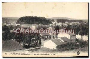 Postcard Old BOURBONNE Les Bains Panorama Seen From The Train