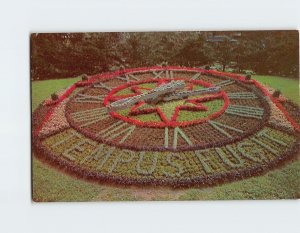 Postcard Beautiful Floral Clock, Westmount Park, Montreal, Canada