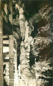 Branson Missouri Fairy Cave Stalagtite Cook #C-48-91 RPPC Photo Postcard 7549