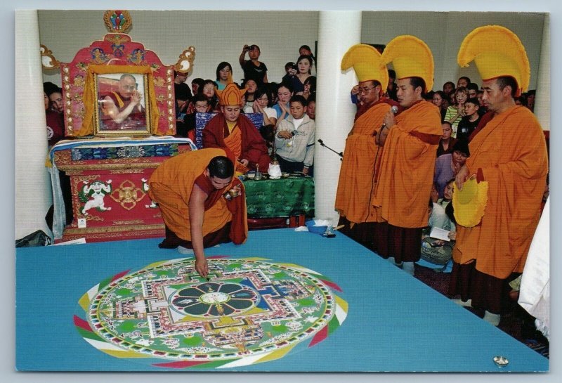 2011 ASIA MONGOLIA MNR Buddist temple Mandala Destruction Russian Photo Postcard