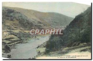Old Postcard Environs de Saint Etienne Loire gorges below Chambles