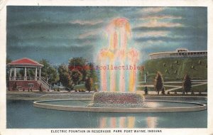 IN, Fort Wayne, Indiana, Electric Fountain in Reservoir, Tichnor No. 128813