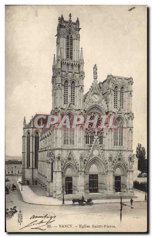 Old Postcard Nancy Eglise Saint Pierre