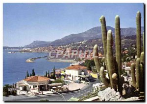 Postcard Moderne Menton Vue Generale New Port