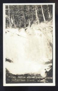 RPPC KETCHIKAN CREEK ALASKA FIRST FALLS BY POWER HOUSE REAL PHOTO POSTCARD