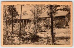 CAMP MOHAWK POND LODGE DINING HALL CONNECTICUT*CT*VINTAGE POSTCARD*COLLOTYPE CO 