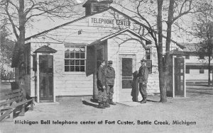 Michigan Bell Telephone Center Fort Custer Battle Creek MI postcard