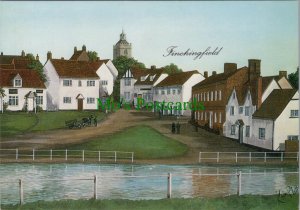 Essex Art Postcard - Finchingfield Village, Artist Kevin Platt RR20187