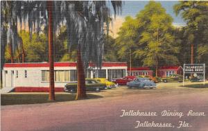 A24/ Tallahassee Florida Fl Postcard Linen Tallahassee Dining Room Restaurant