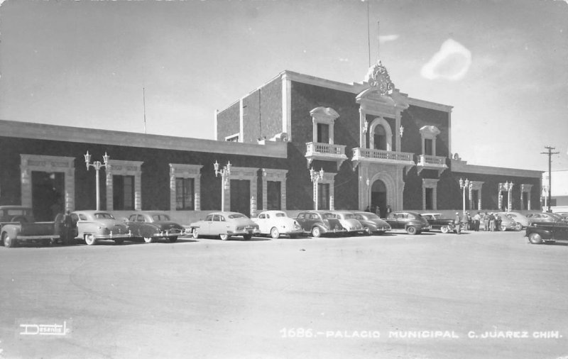 RPPC Palacio Municipal C. Juarez Chihuahua Mexico Vintage Postcard ca 1950s