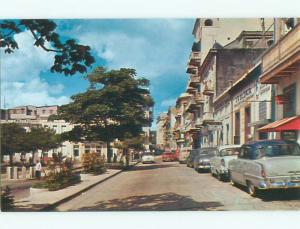 Unused Pre-1980 OLD CARS & SHOPS ON STREET San Juan Puerto Rico PR n0571