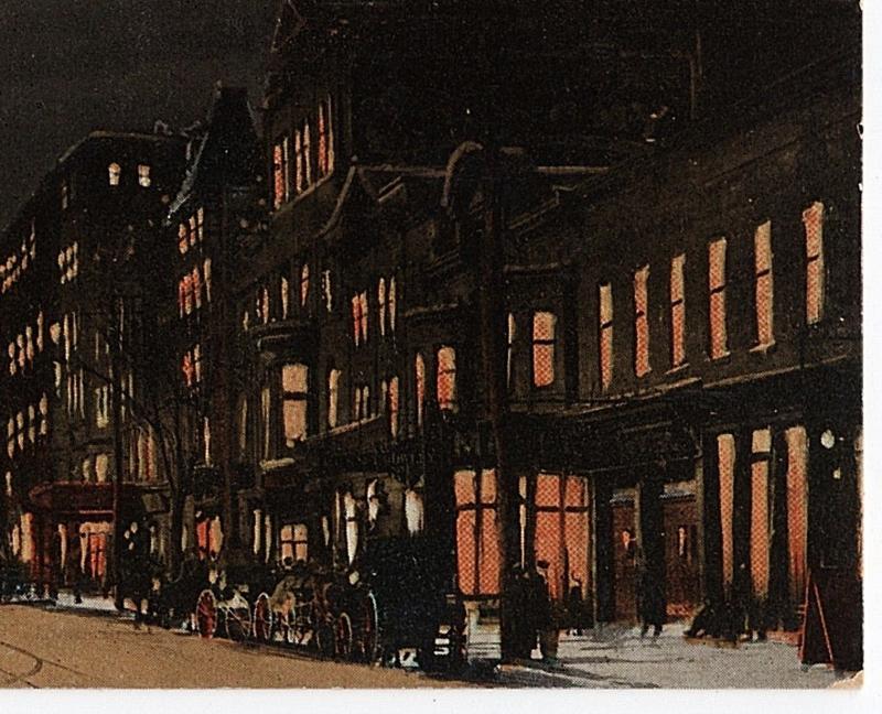 1907-1915 Scranton PA Wyoming Avenue at Night Street People RARE DB Postcard