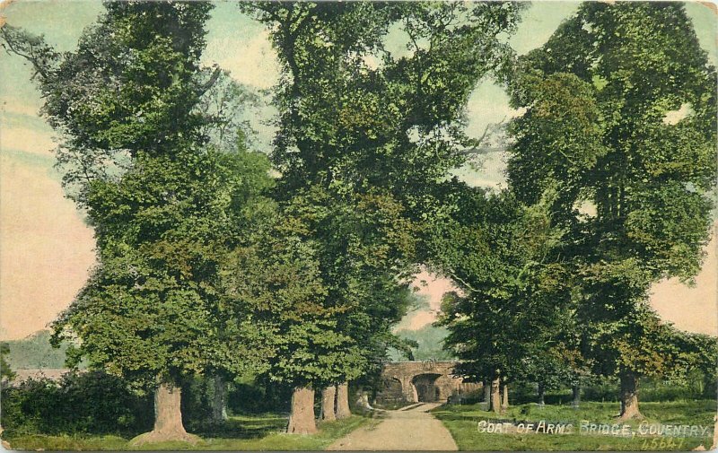 Postcard England Coventry Coats of Arms bridge road