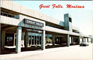 Postcard AIRPORT SCENE Great Falls Montana MT AK0179