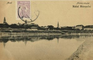 romania, ARAD, Malul Mureșului (1927) Postcard