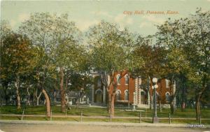 C-1910 City Hall Parsons Kansas Kress postcard 11210