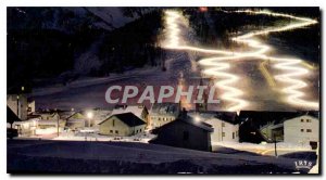 Postcard Modern Montgenevre Torchlight Descent