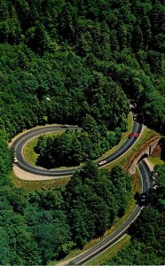 Tennessee Smoky Mountains Aerial View Of The Loop Overpass On U S 441