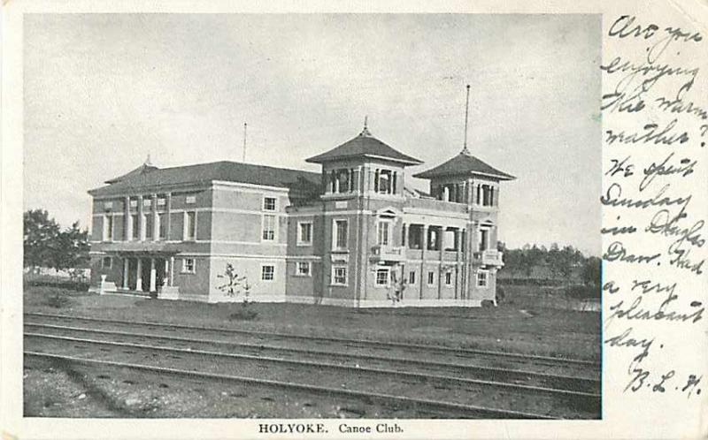 Holyoke, Canoe Club, Massachusetts MA 1906 UNDivided Back