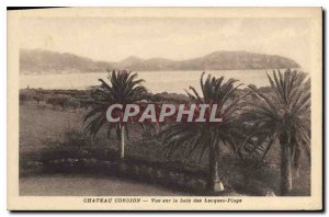 Postcard Old Chateau Cordion Bay View of Beach Leoques