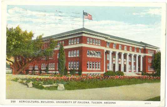 Agricultural Building, University of Arizona, Tucson, AZ,  1942 White Border