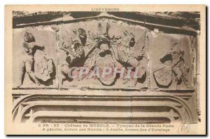 Old Postcard Chateau Murols Eardrum of the Great Gate