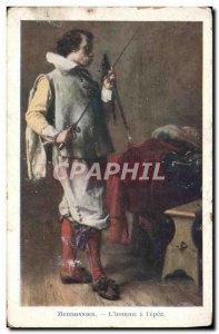 Old Postcard Meissonier L & # 39Homme a L & # 39epee Fencing