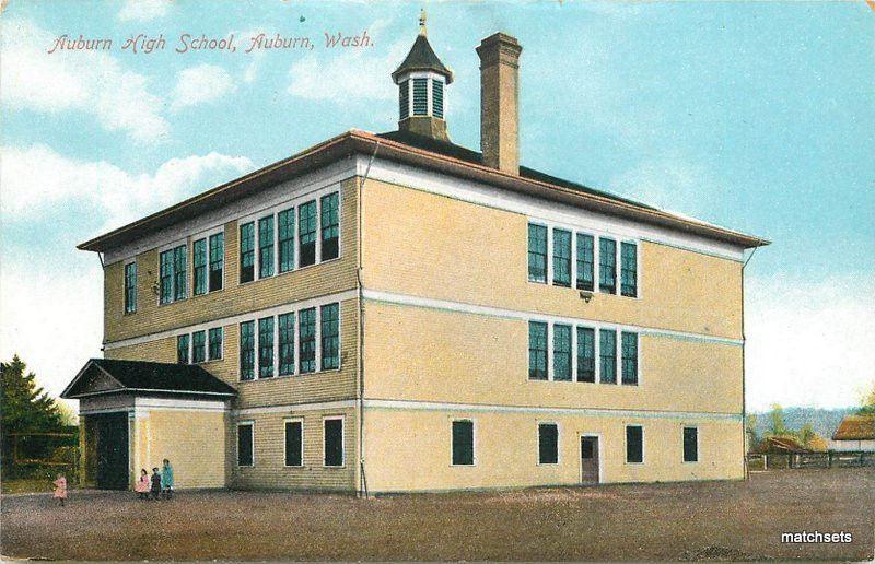 C-1910 Auburn Washington High School Portland postcard 7511