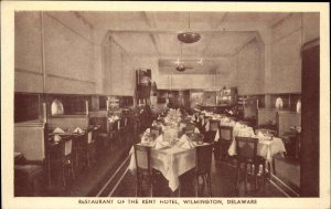 Wilmington Delaware DE Kent Hotel Restaurant Postcard