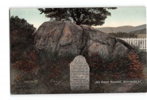 Adirondacks New York NY Postcard 1909 John Browns Monument