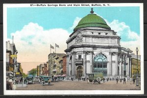 New York, Buffalo - Savings Bank & Main Street - [NY-389]