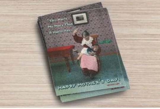 1 Hand-Designed Postcards the feature an Old Woman Spanking Child Old Fashioned