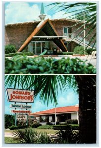 c1960 Howard Johnson Restaurant Multi-View Tallahassee Florida Unposted Postcard