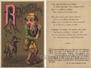S.D. Sollers & Co's Fine Shoes Trade Card Approx Size Inches = 3 x 4.25 Unused 