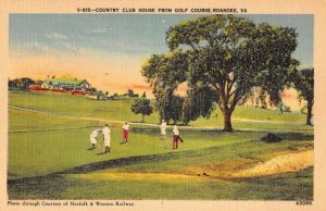 Roanoke Virginia Country Club and Golf Course Vintage Postcard AA34096