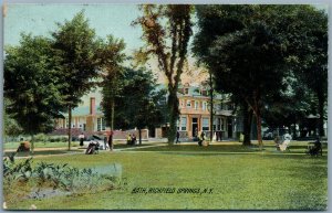 RICHFIELD SPRINGS NY BATH 1907 ANTIQUE POSTCARD