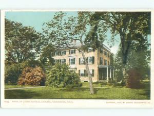 Unused Pre-1907 JAMES RUSSELL LOWELL HOUSE Cambridge Massachusetts MA n5139