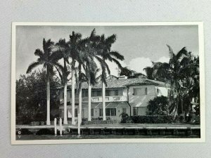 Vintage Postcard Mrs. William Fisher Sunset Island Nikko I Miami FL Florida