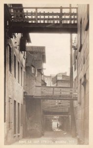 RPPC Sous Le Cap Street, Quebec ca 1920s W.B. Edwards Vintage Photo Postcard