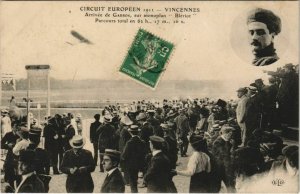 CPA Circuit Européen 1911 VINCENNES Arrivée de Garros monoplan (809975)