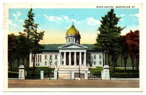 1923 Vermont State Capitol, Montpelier, VT Postcard