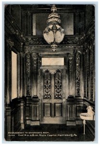 1907 Passageway to Governor's Room State Capitol Harrisburg PA Postcard