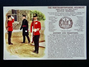 History & Tradition THE NORTHAMPTONSHIRE REGIMENT Postcard Gale & Polden No.81a