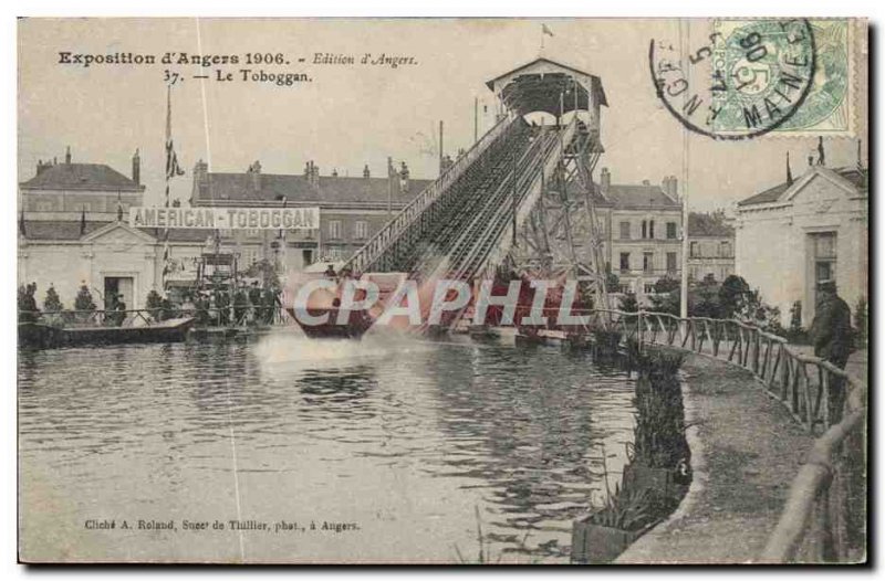 Old Postcard Fete Foraine Exhibition & # 39Angers 1906 slide