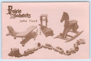 PRAIRIE WOODWORKS Madison WI ~ Wooden Toys Toymaker JOHN LINCK 4x6 Postcard