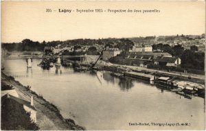 CPA LAGNY-sur-MARNE Septembre 1915 - Perspective des Duex Passerelles (1320284)