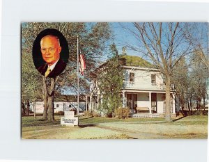 Postcard Boyhood Home of Pres. Dwight Eisenhower Abilene Kansas USA